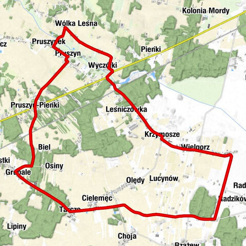 Pruszyn - Pruszynek - Wólka Leśna - Kościół pw. Najświętszego Serca Jezusowego