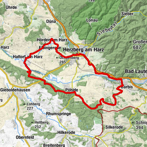 "T4" - Themed cycling round route - Stroll through history - Around Herzberg am Harz