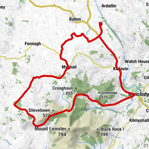 Milltown - Myshall - Bunclody - Crows Grove