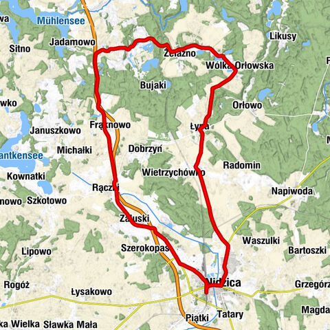 Nidzica - Kolonia Waszulki - Nibork Drugi