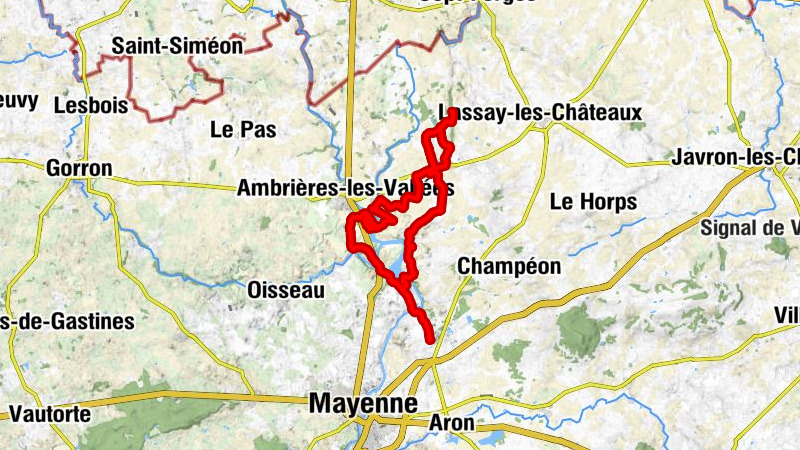 La Pte Lande de la Croix Rouge - chapelle Notre-Dame-de-Pitié de Saint-Fraimbault-de-Prières - Église Saint-Pierre-et-Saint-Paul - Église Saint-Loup