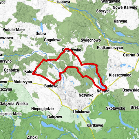 Nożyno - Maleniec - Gogolewko - Kotowo