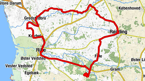 Rødding - Hjerting Kirke - Lintrup Kirke - Jernved Kirke