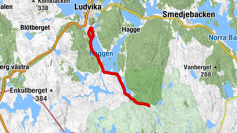 Solsidan - Dagkarlsbo - Stora Snöån - Lilla Snöån