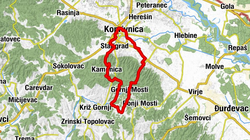 Koprivnica - Crkva Svete Marije Srpnice - Anin vrh - Rajčevica