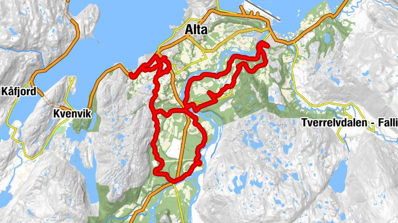 Furuli - Øvre Alta - Holmen - Raipas