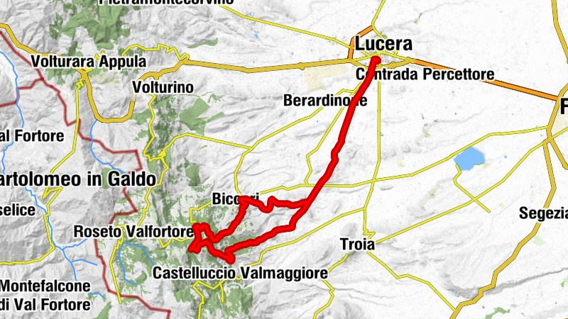 Lucera - Rifugio Casonetto - Toppo Pescara - Monte Cornacchia