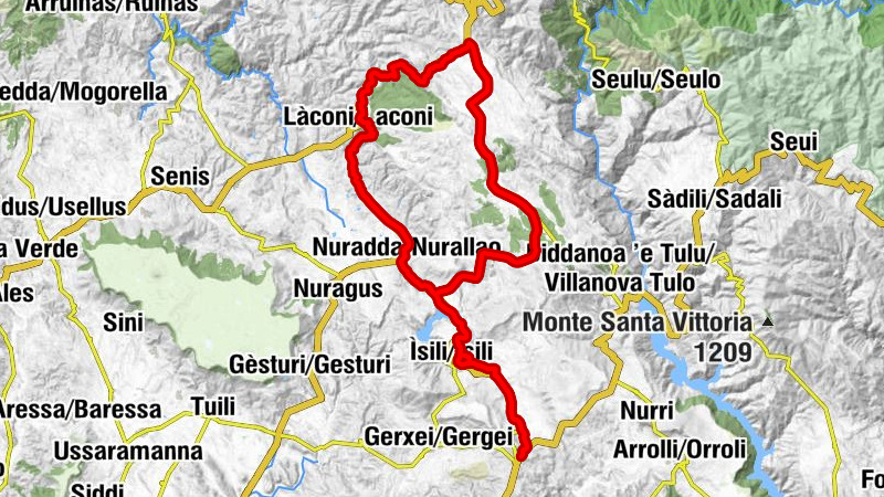 Ìsili/Isili - Madonna della Strada - Valico Ortuabis