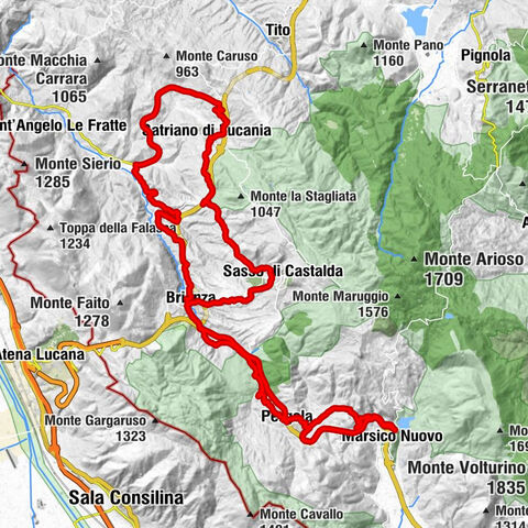 Marsico Nuovo - Bocca del Passo - Pergola - Decolla