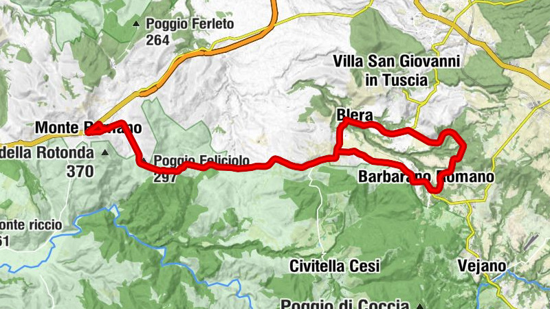 Monte Romano - Blera - Santa Maria del Piano - Barbarano Romano