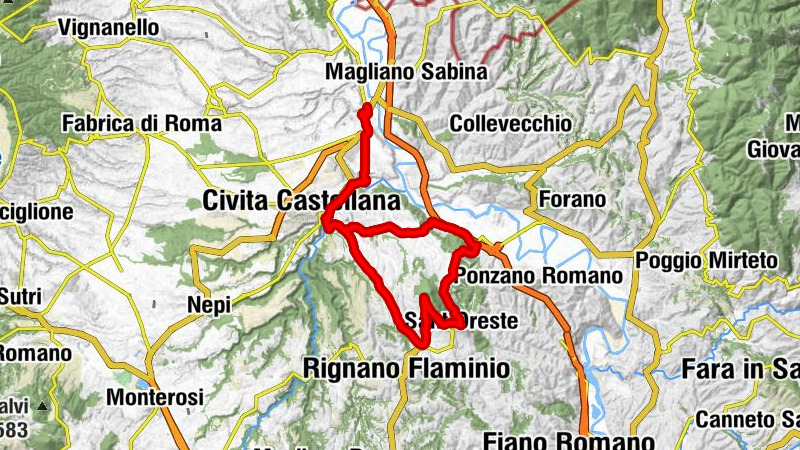 Civita Castellana-Magliano - Borghetto - Civita Castellana - Sant'Oreste