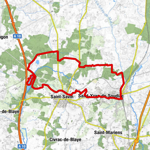 Saint-Mariens - Saint-Yzan - Gare Ô Papilles - L'Aiguille - Église Saint-Laurent