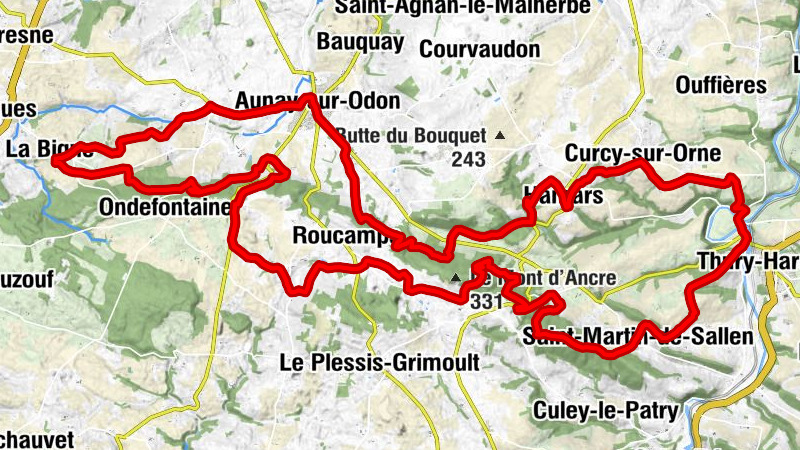 Aunay-sur-Odon - Église Saint-Pierre - Colline d'Enfer - Hôtel de la Place