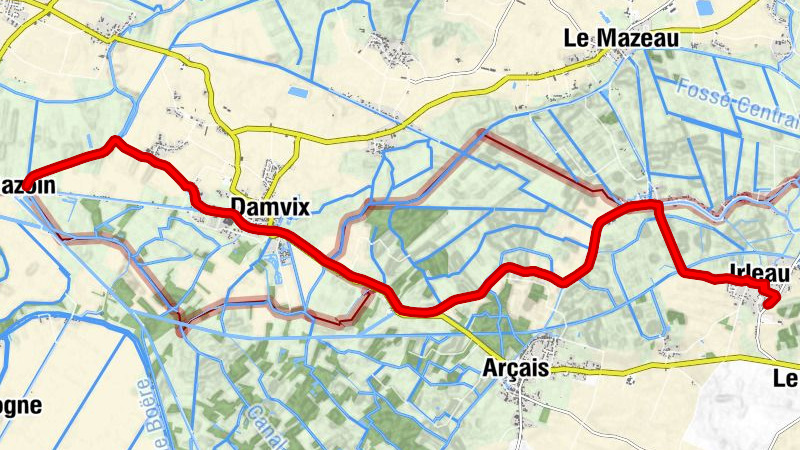 Plaine d'Auzille - Irleau - Les Bourdettes - Damvix