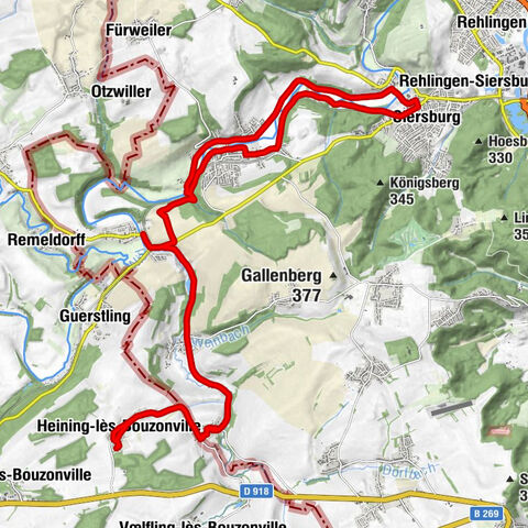 Heining-lès-Bouzonville - Leiding - St. Remigius Kirche - Siersburg