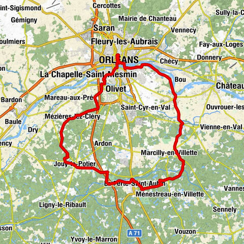 Zone ferroviaire de la Gare D'Orléans - Le Ciran - Église Saint-Pierre - Église Saint-Avit