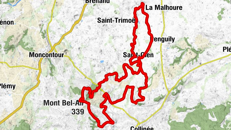 Saint-Glen - Moulin Neuf - La Fosse de la Haye - Mont Bel-Air