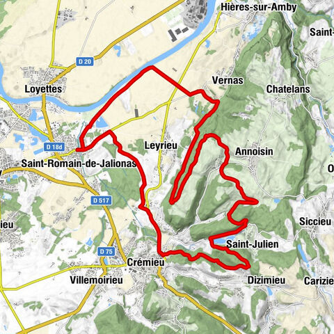 Saint-Romain-de-Jalionas - Sainte-Marie de Tortas - Saint-Julien - Vasseras