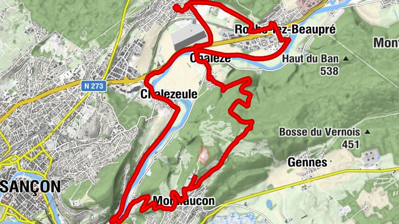 Thise - Roche-lez-Beaupré - Redoute de Montfaucon - Besançon