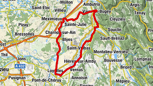 Charnoz-sur-Ain - Buchin - Rignieu-le-Désert - Monétroi
