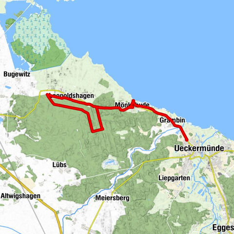 Ueckermünde - Grambin - Mönkebude - St. Petri