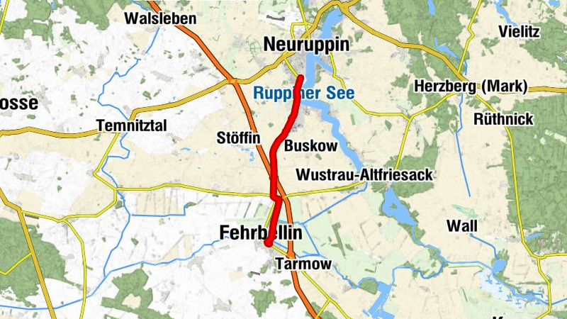 Fehrbellin - Dammkrug - Treskow - Neuruppin