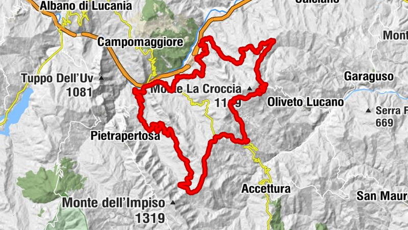 Cancello Canosa - Valico Di Monte Croccia - Accettura