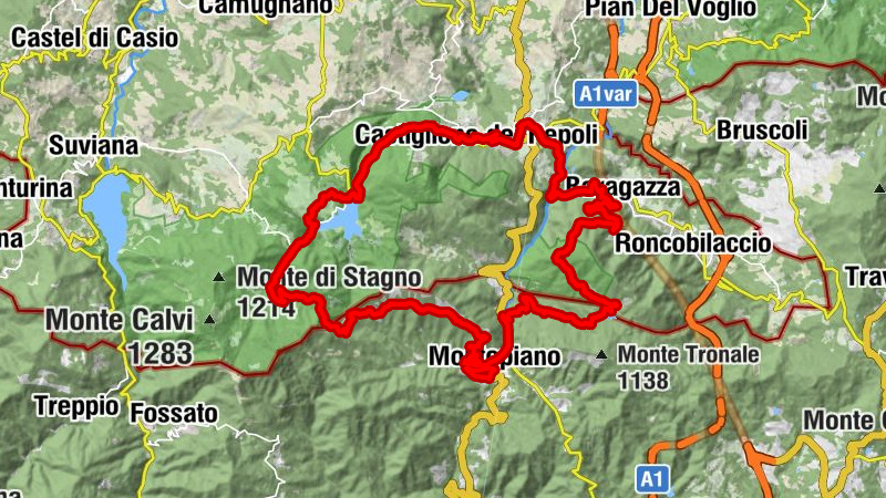 Castiglione dei Pepoli - Roncacce - La Guardata - Passo "delle Vecchiette"