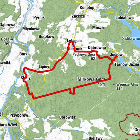 Jodłów - Mirkowa Góra - Stany - Pechowa Góra