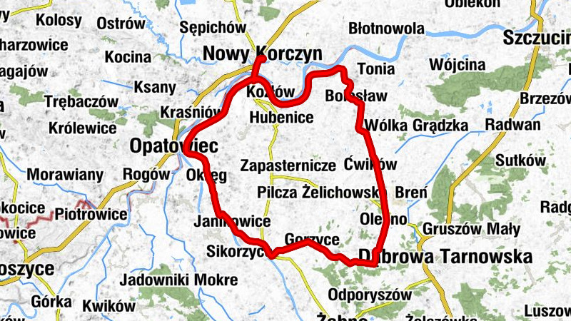 Grotniki Duże - Kościół pw. Świętej Trójcy w Nowym Korczynie - Kościół pw. Świętego Wojciecha w Bolesławiu - Nowy Korczyn