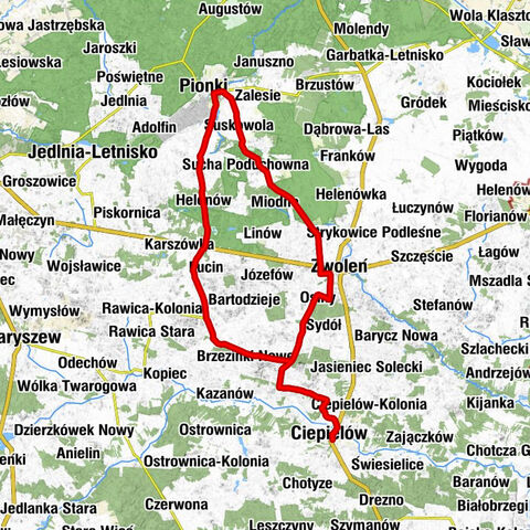 Ciepielów - Pionki - Kościół pw. Świętego Maksymiliana Kolbego - Kościół pw. Świętego Idziego