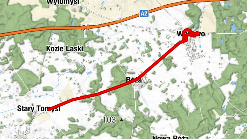 Wąsowo - Folwark Wąsowo - Róża - Stary Tomyśl