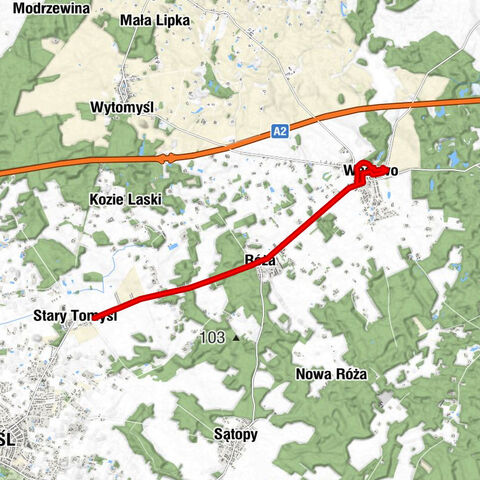 Wąsowo - Folwark Wąsowo - Róża - Stary Tomyśl