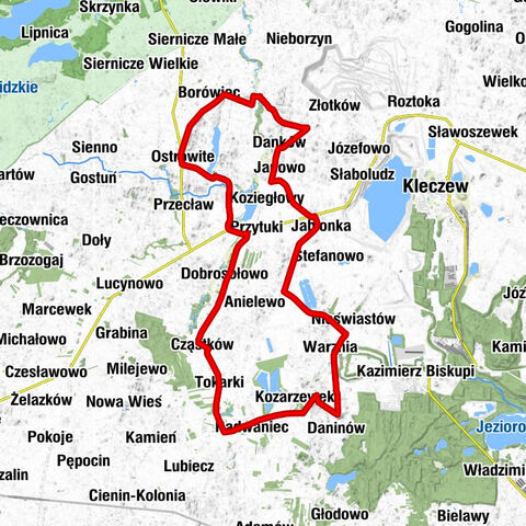 Kozarzewek - Dębówka - Radwaniec - Kościół Matki Bożej Częstochowskiej w Ostrowitem