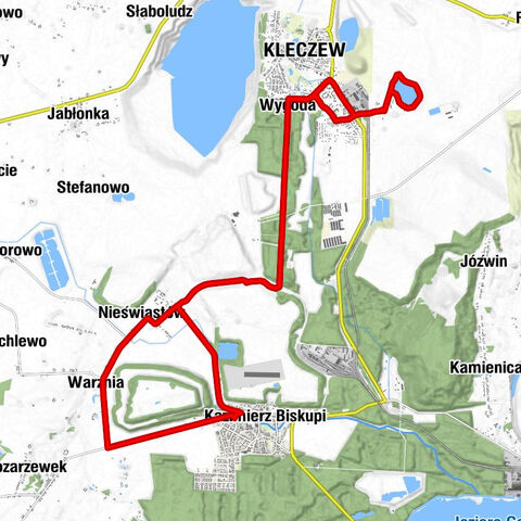 Kazimierz Biskupi - Nieświastów (osada) - Wygoda - Kleczew
