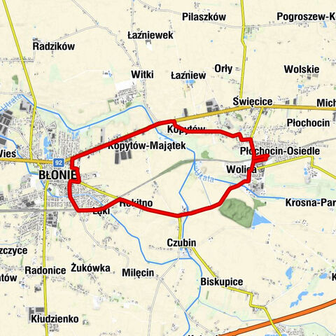 Płochocin-Osiedle - Wolica - Józefów - Błonie