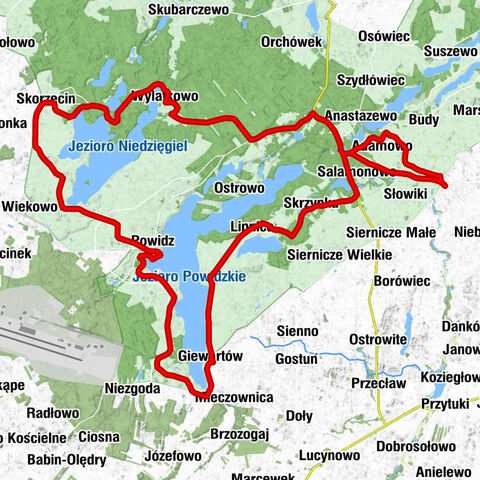 Budzisław Kościelny - Tręby Nowe - Rusin - Orla Góra