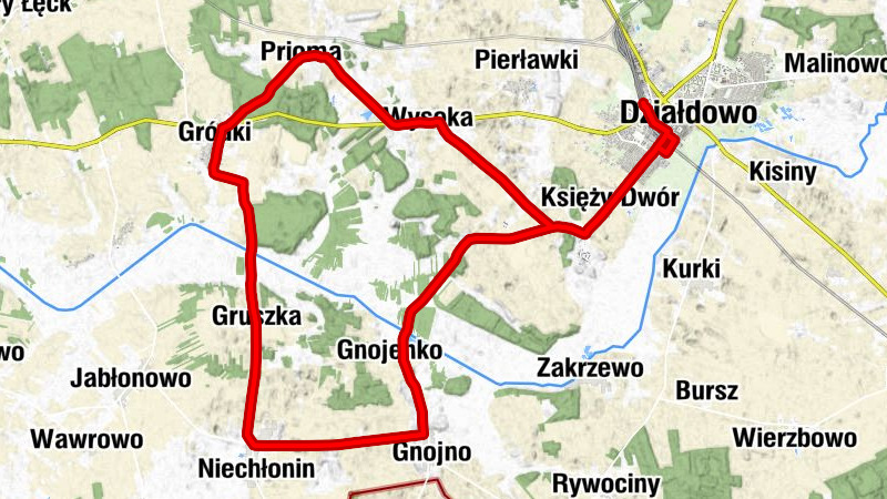 Działdowo - Wybudowanie Księżodworskie - Księży Dwór