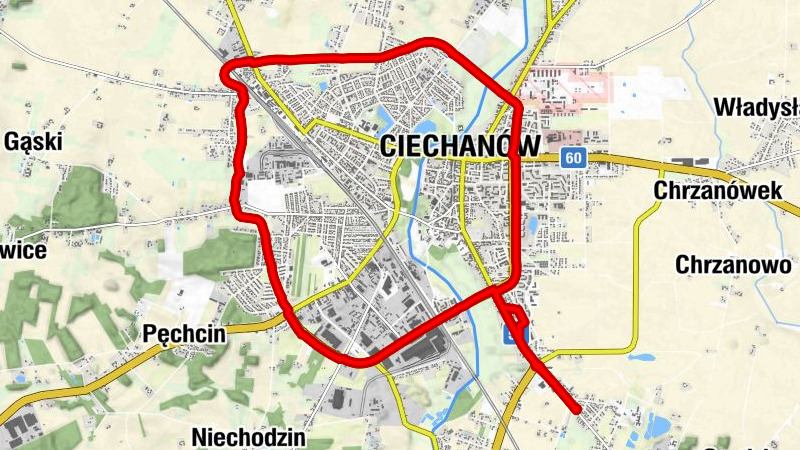 Ciechanów - Stary Śmiecin - Śmiecin