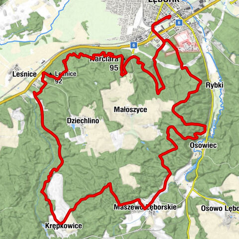 Lębork - Leśnice - Widokowa - Narciara