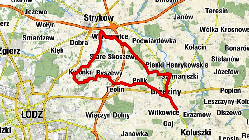 Guzówka - Brzeziny - Budki Brzezińskie - Polik