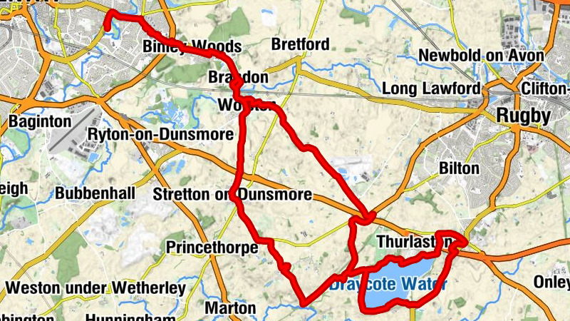 Copsewood Miniature Railway - Toby Carvery - Wolston Baptist Church - Hensborough Hill