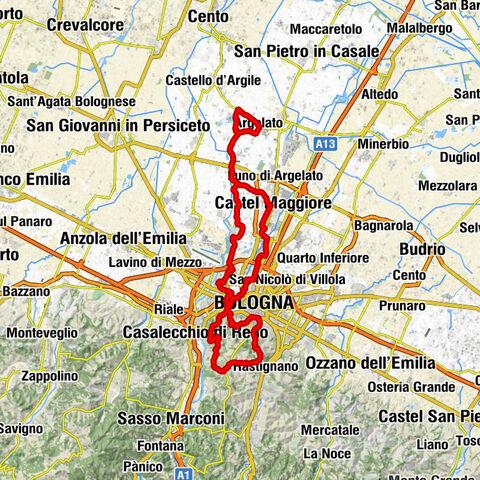Bologna Corticella - Colle della Guardia - Colle dell'Osservanza - Chiesa di San Giuseppe Cottolengo