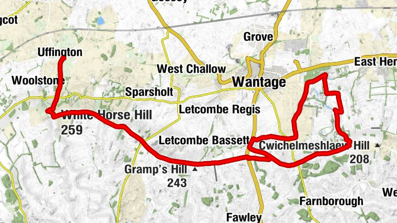 Uffington - White Horse Hill - Rams Hill - Round Hill