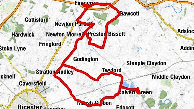Calvert Green - Marsh Gibbon United Reformed Church - Saint Mary and Saint Edburga - Twyford United Reformed Church