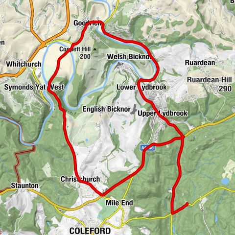 Cannop - Upper Lydbrook - Lower Lydbrook - Kerne Bridge