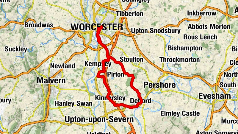 Worcester Shrub Hill - Jamia Ghousia Central Mosque - Kerswell Green Church - Kingdom Hall of Jehovah's Witnesses