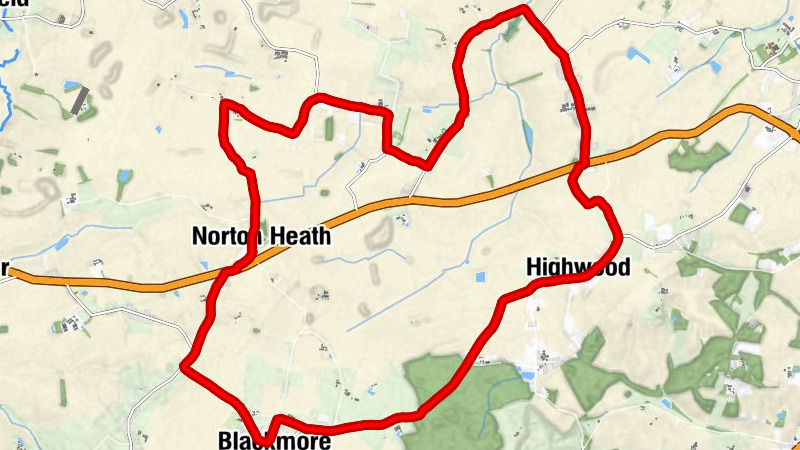 Norton Heath - Blackmore - Elkin's Green - St Paul, Highwod