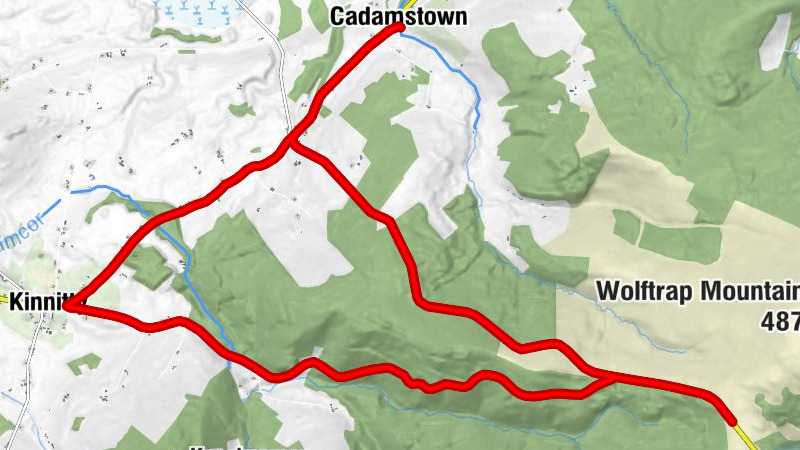 Cadamstown - Inckaroe Cross Roads - Castletown Bridge - Kinnitty