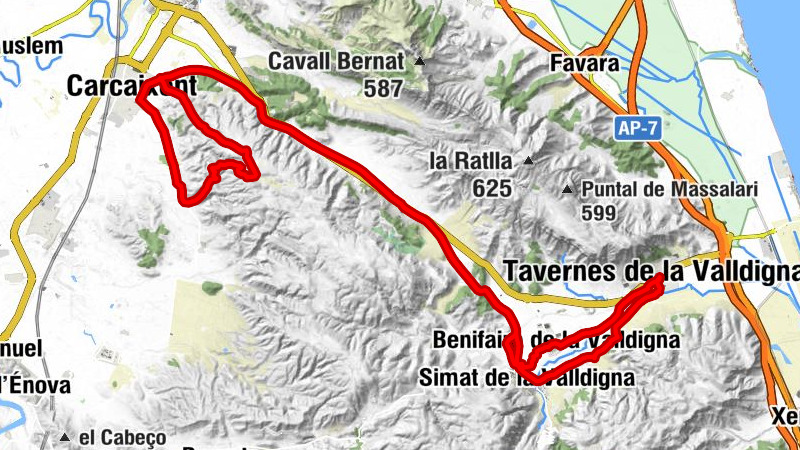 Tavernes de la Valldigna - Simat de la Valldigna - Alzira - Carcaixent